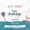 GIFT CARD CUMPLEAÑOS  $20.000 - BE HAPPY