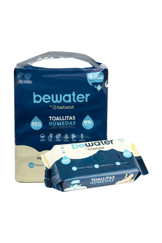 Toallas Húmedas Bewater Pack 4 X 60