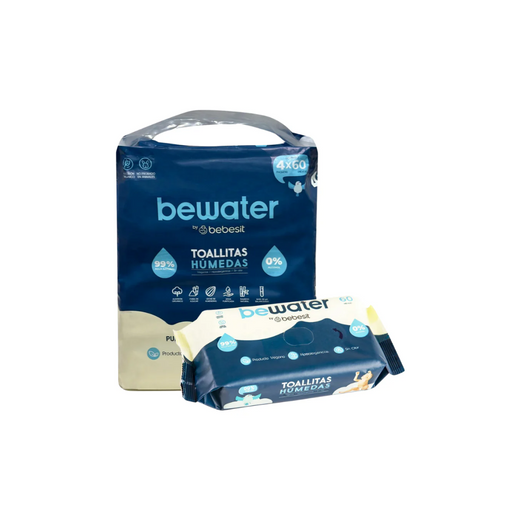 Toallas Húmedas Bewater Pack 4 X 60