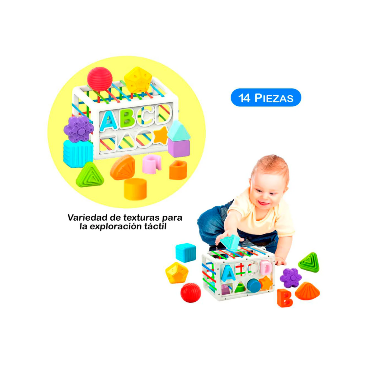 RECTÁNGULO DE ENCAJE Y SENSORIAL ABC MONTESSORI - HUANGER