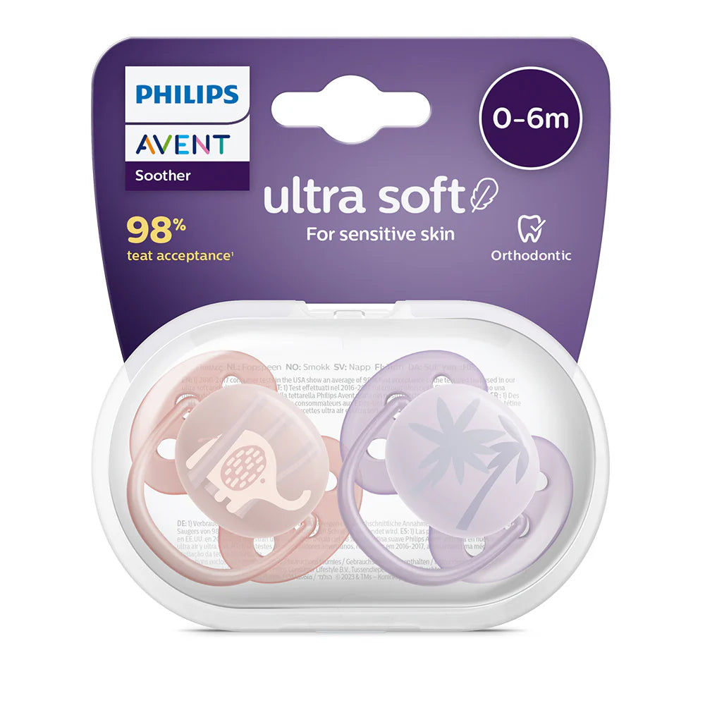 Chupete Philips Avent Ultra Soft Orthodontic 0–6 Meses