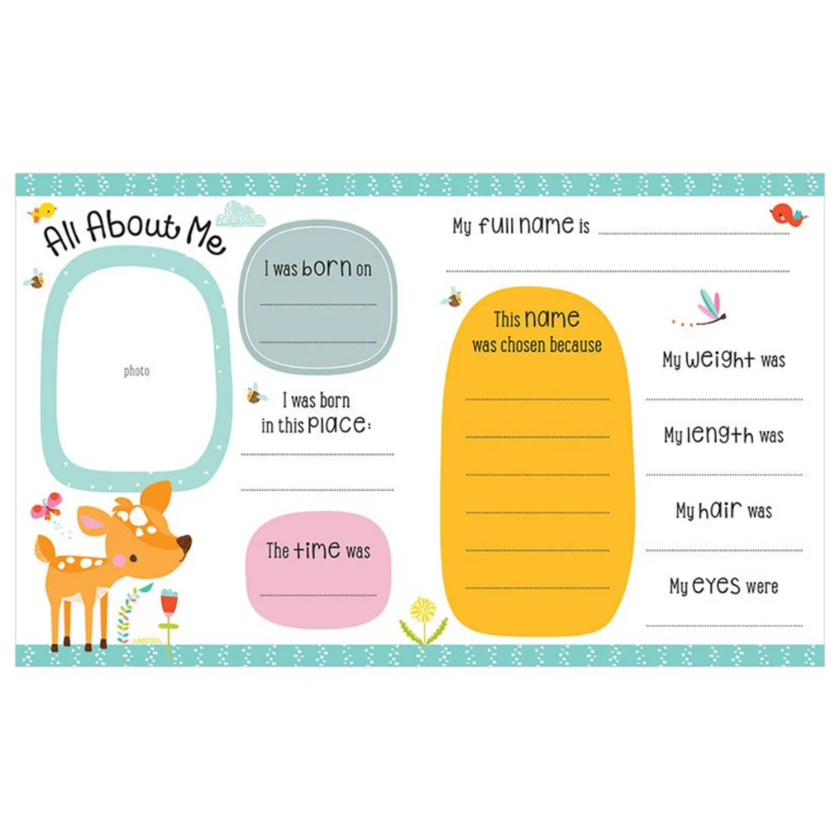 MY BABY RECORD BOOK PARA REGISTRAR LOS RECUERDOS MÁS IMPORTANTES