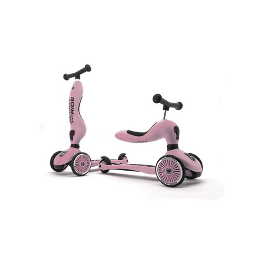 SCOOTER PARA NIÑOS 2 en 1 HIGHWAYKICK 1  ROSE  SCOOT AND RIDE