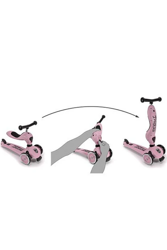 SCOOTER PARA NIÑOS 2 en 1 HIGHWAYKICK 1  ROSE  SCOOT AND RIDE