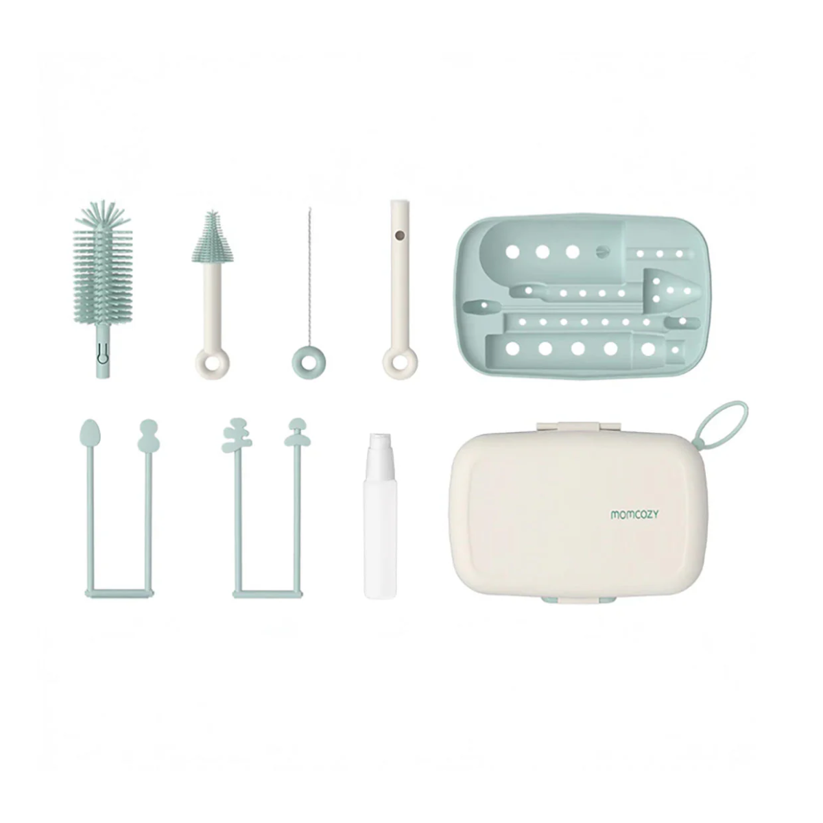 Kit de Cepillos para Biberones Momcozy Push-Press