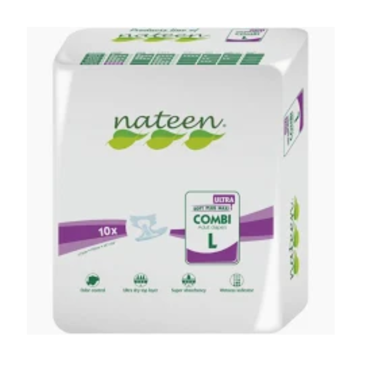 PAÑAL ADULTO ULTRA COMBI L 10 U - NATEEN