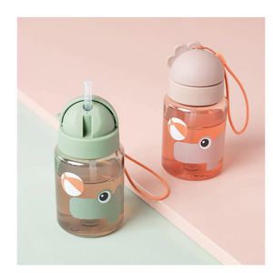 BOTELLA CON BOMBILLA PLAYGROUND ROSA 280ml DONE BY DEER