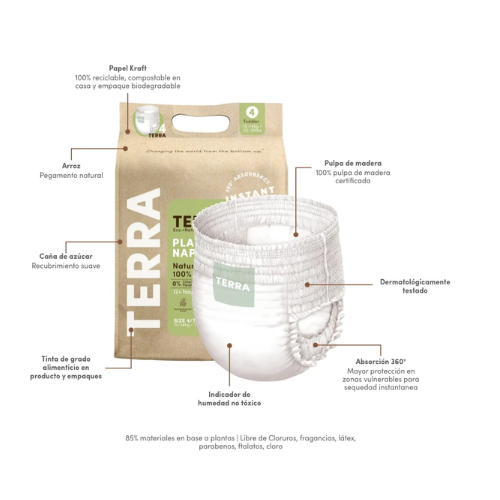 PANTS BIODEGRADABLES DESECHABLES 6 XXG - TERRA