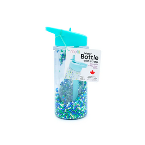 BOTELLA CON BOMBILLA CELESTE SPARKLING  300 ml MELII