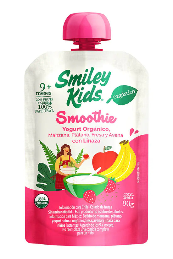 Smoothie Orgánico Smiley Kids +9 meses 90g