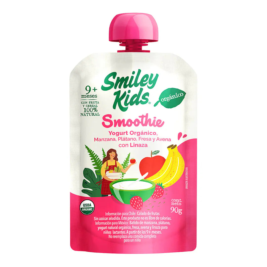 Smoothie Orgánico Smiley Kids +9 meses 90g