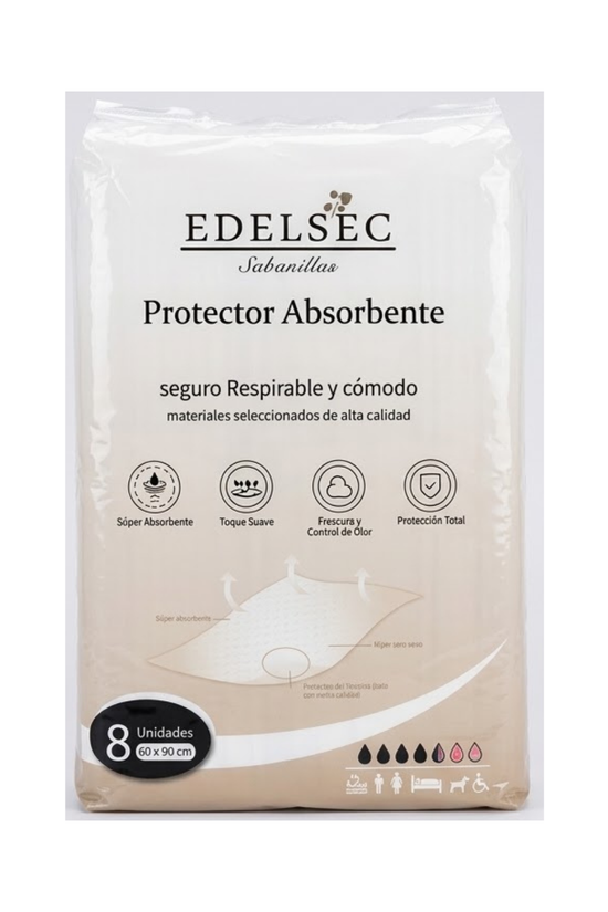 Sabanillas Protectores Edelsec 90 X 60 Cm 8 U