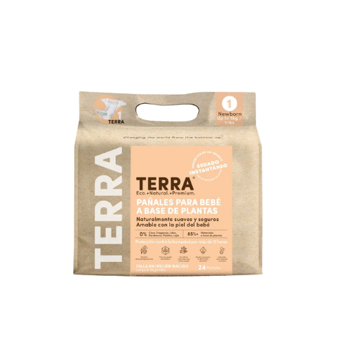 PAÑALES BIODEGRADABLES DESECHABLES 1 RN - TERRA