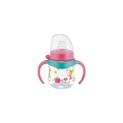 VASO CON MANGO SISTEMA ACTIFLEX Y VÁLVULA ANTICÓLICOS  ROSADO 150 ML - NIP