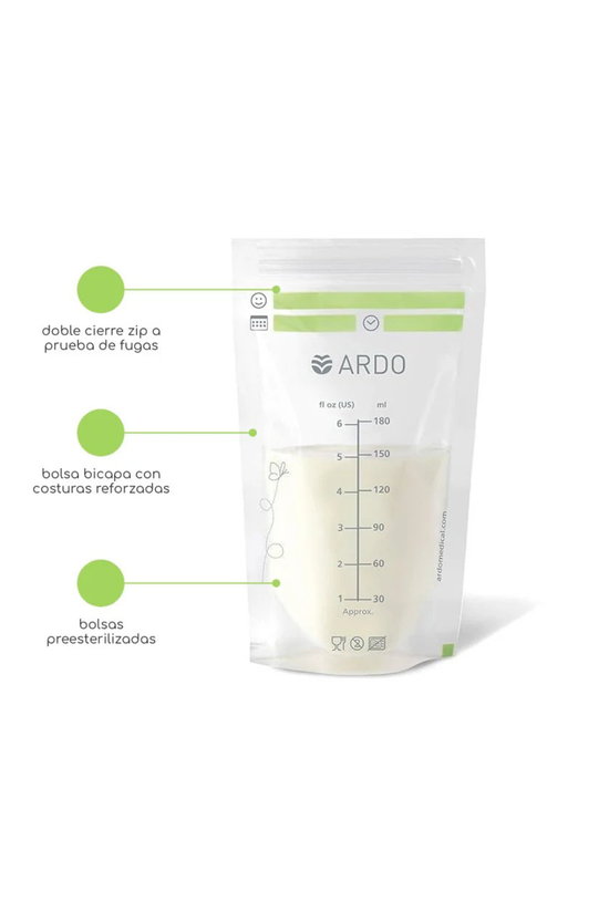 Bolsas De Almacenamiento De Leche Ardo 50 U.