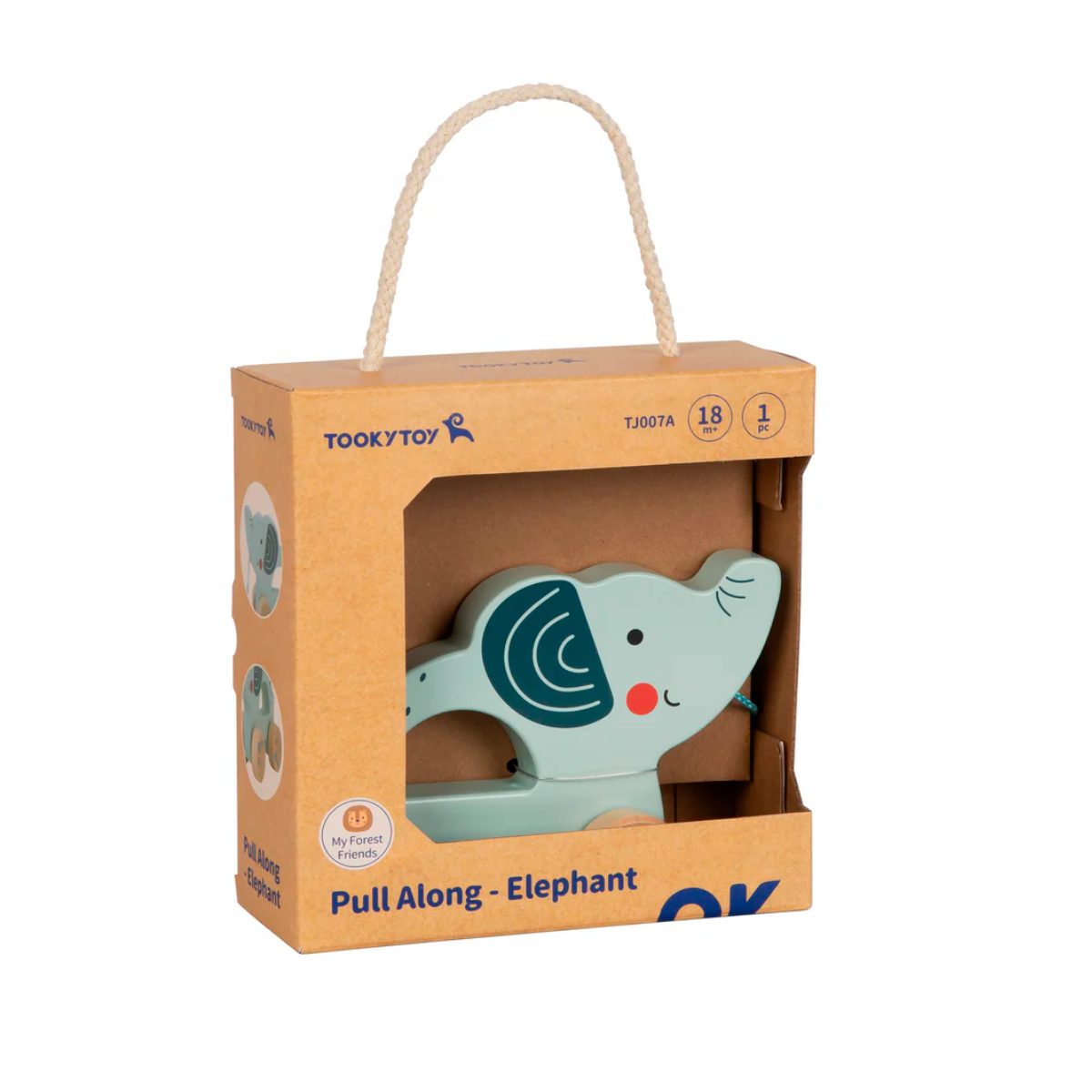 ELEFANTE DE MADERA PARA ARRASTRAR TOOKY TOY