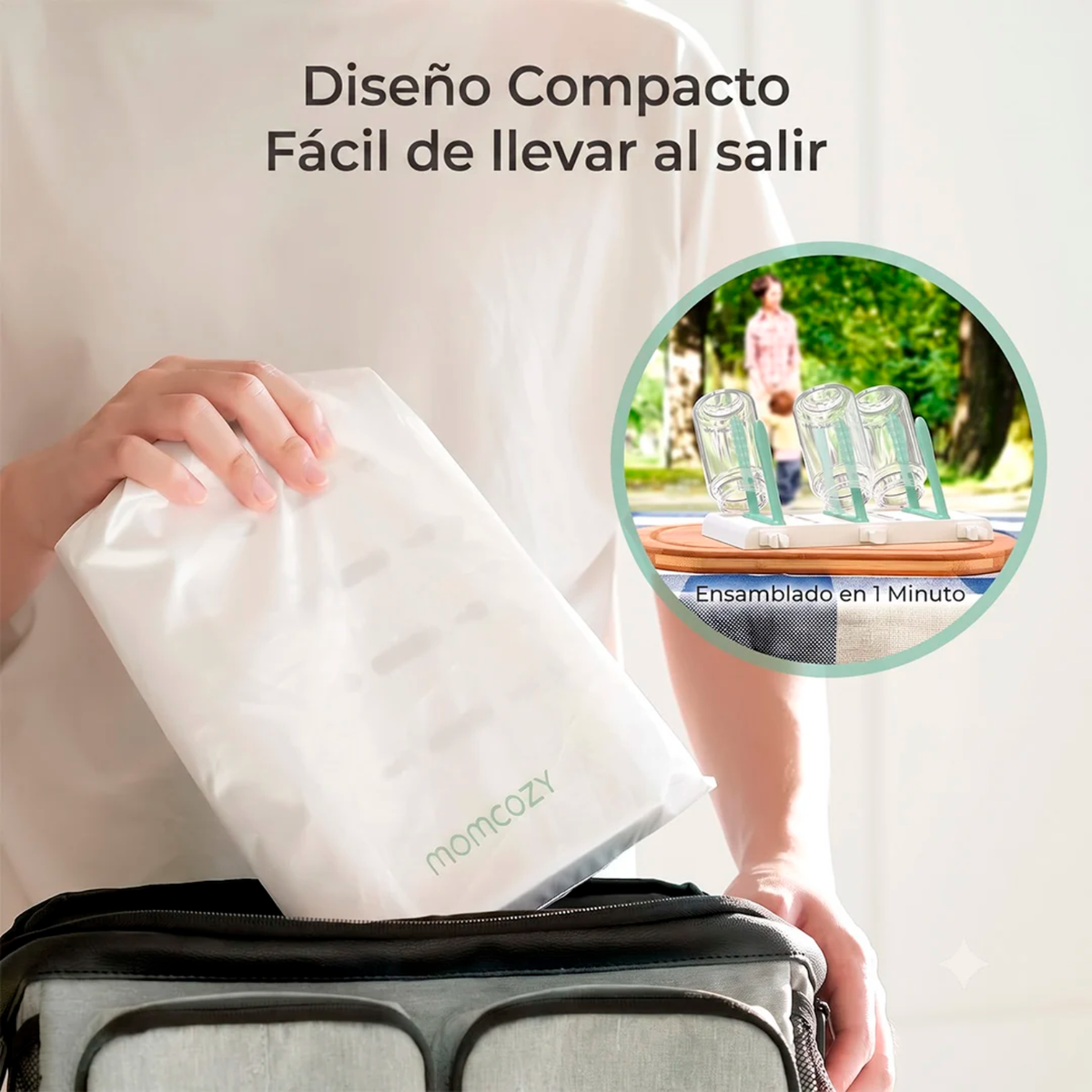 Escurridor de Mamaderas Momcozy — Capacidad para 18 Mamaderas