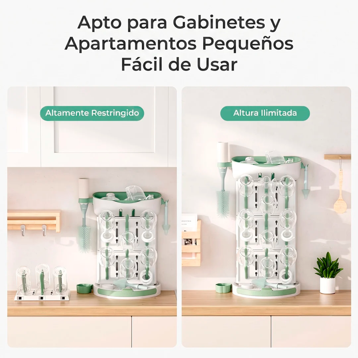 Escurridor de Mamaderas Momcozy — Capacidad para 18 Mamaderas