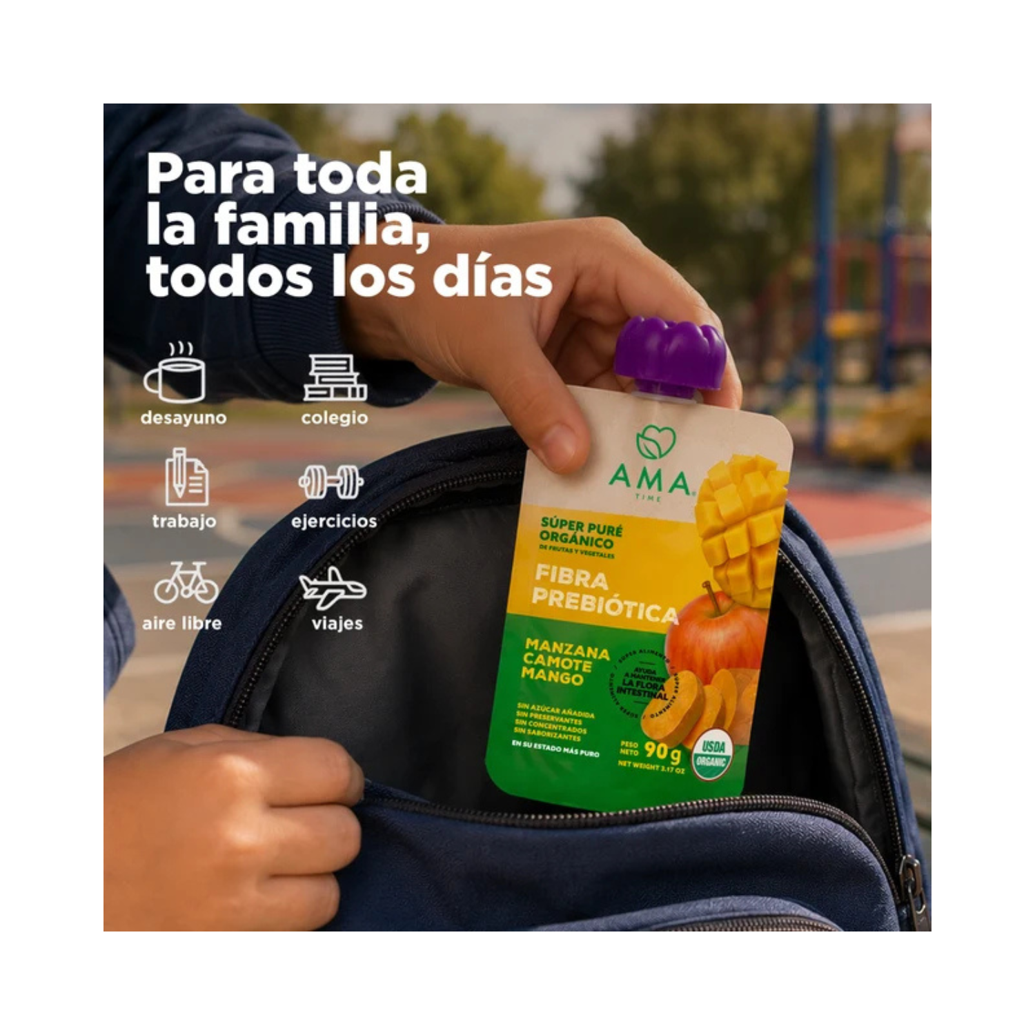 Super Puré Orgánico AMA Fibra Prebiótica 90 Gr.