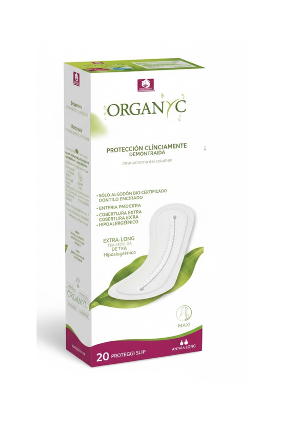 Protector Diario Organyc Extra Largo  20 U