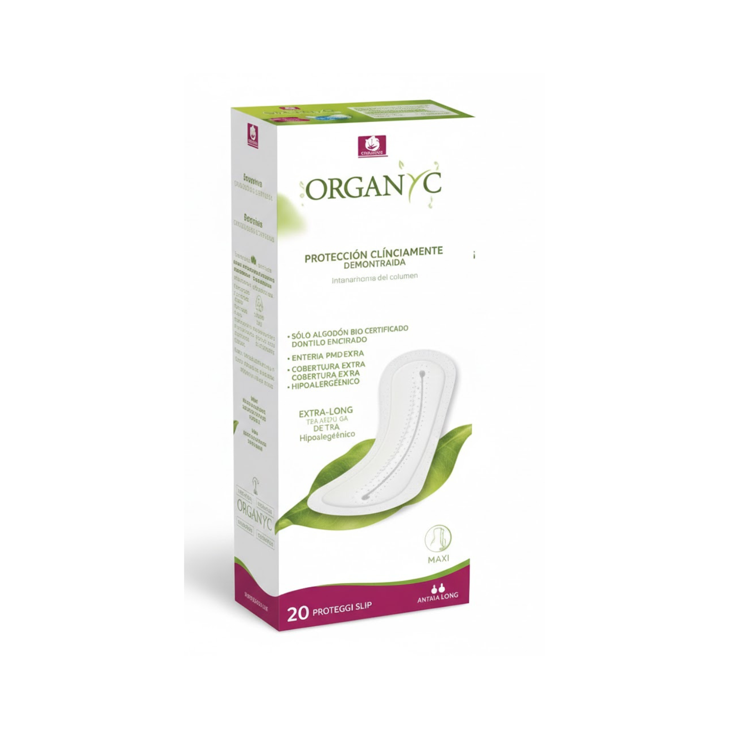 Protector Diario Organyc Extra Largo  20 U