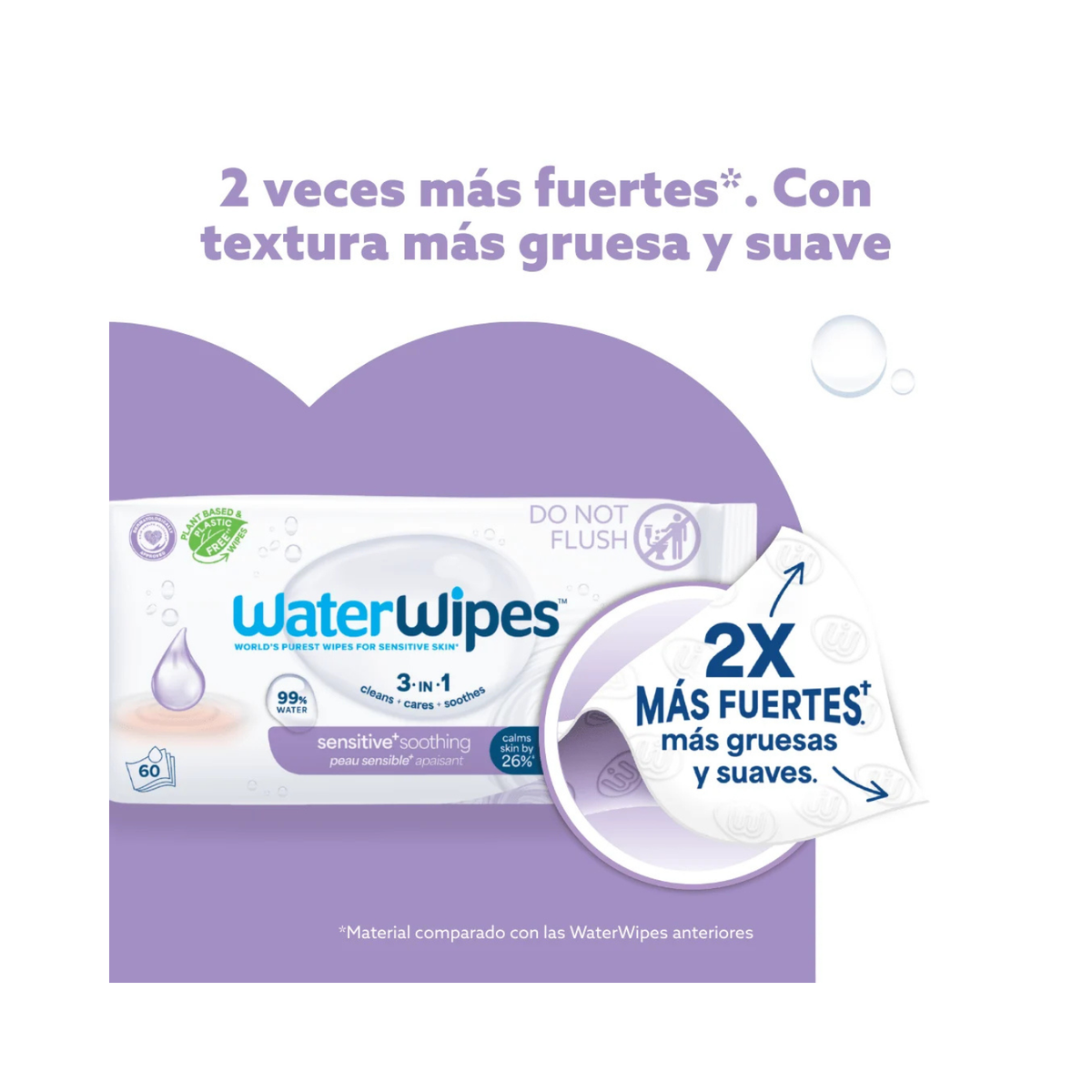 Toallas Húmedas WaterWipes Soothing 60 U