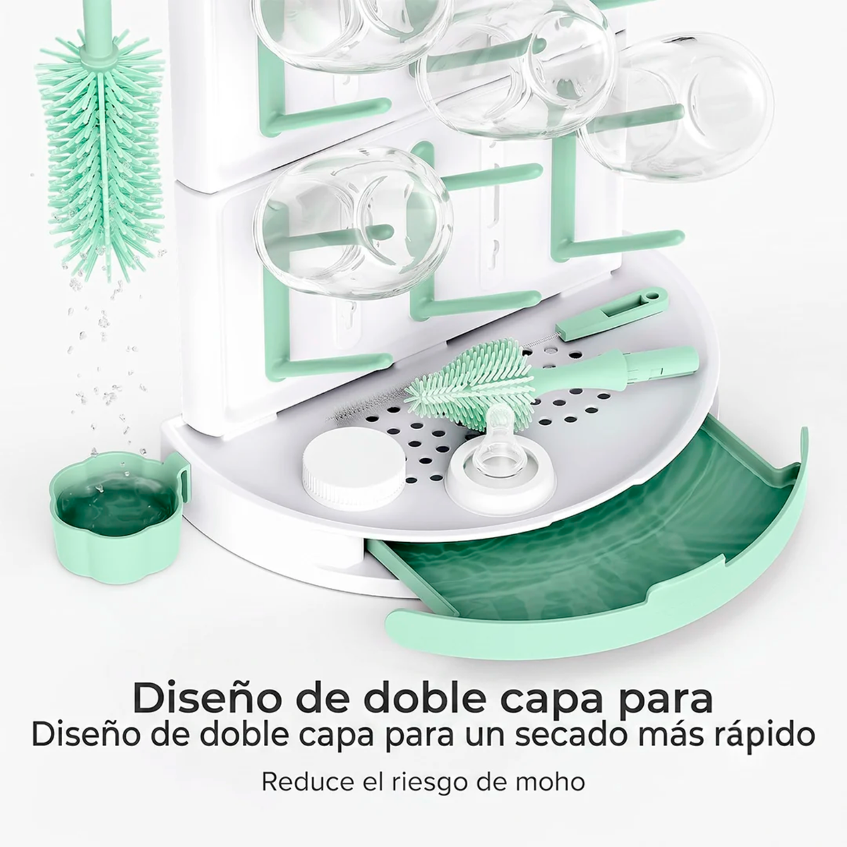Escurridor de Mamaderas Momcozy — Capacidad para 18 Mamaderas