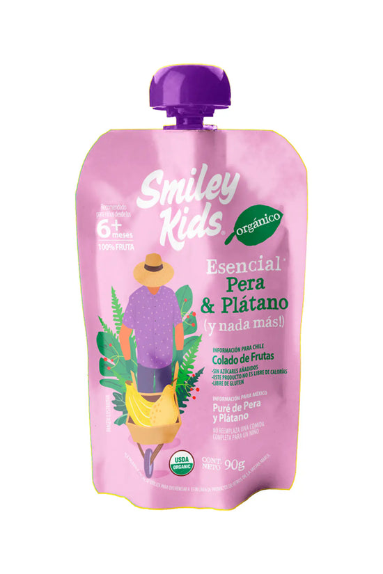 Colado Orgánico de Frutas Esencial Smiley Kids 90 g +6 Meses