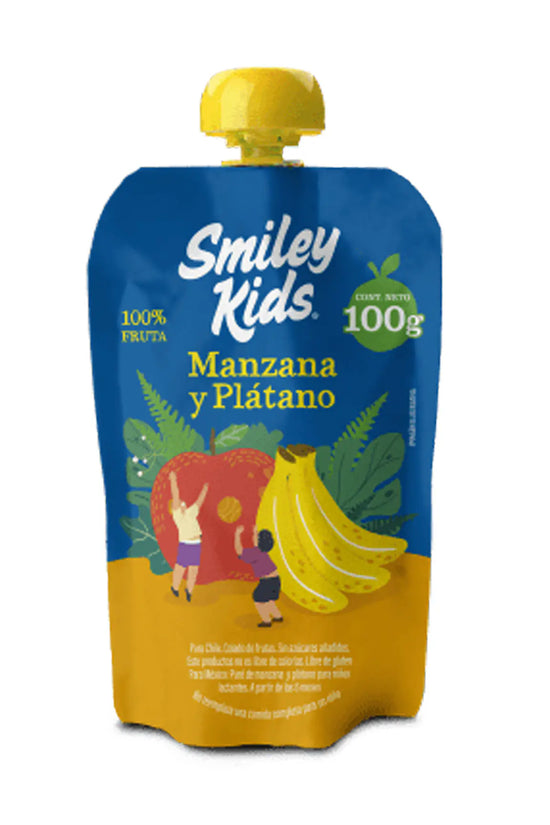 Compota Smiley Kids Manzana y Mango 100% Fruta 100gr