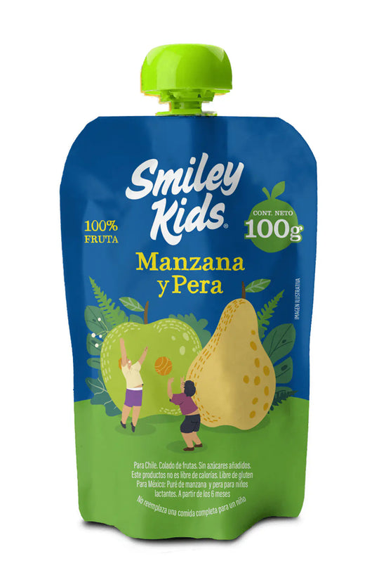 Compota Smiley Kids Manzana y Mango 100% Fruta 100gr