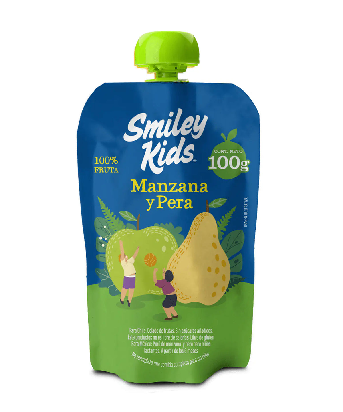 Compota Smiley Kids Manzana y Mango 100% Fruta 100gr
