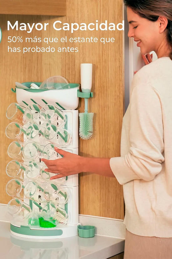 Escurridor de Mamaderas Momcozy — Capacidad para 18 Mamaderas