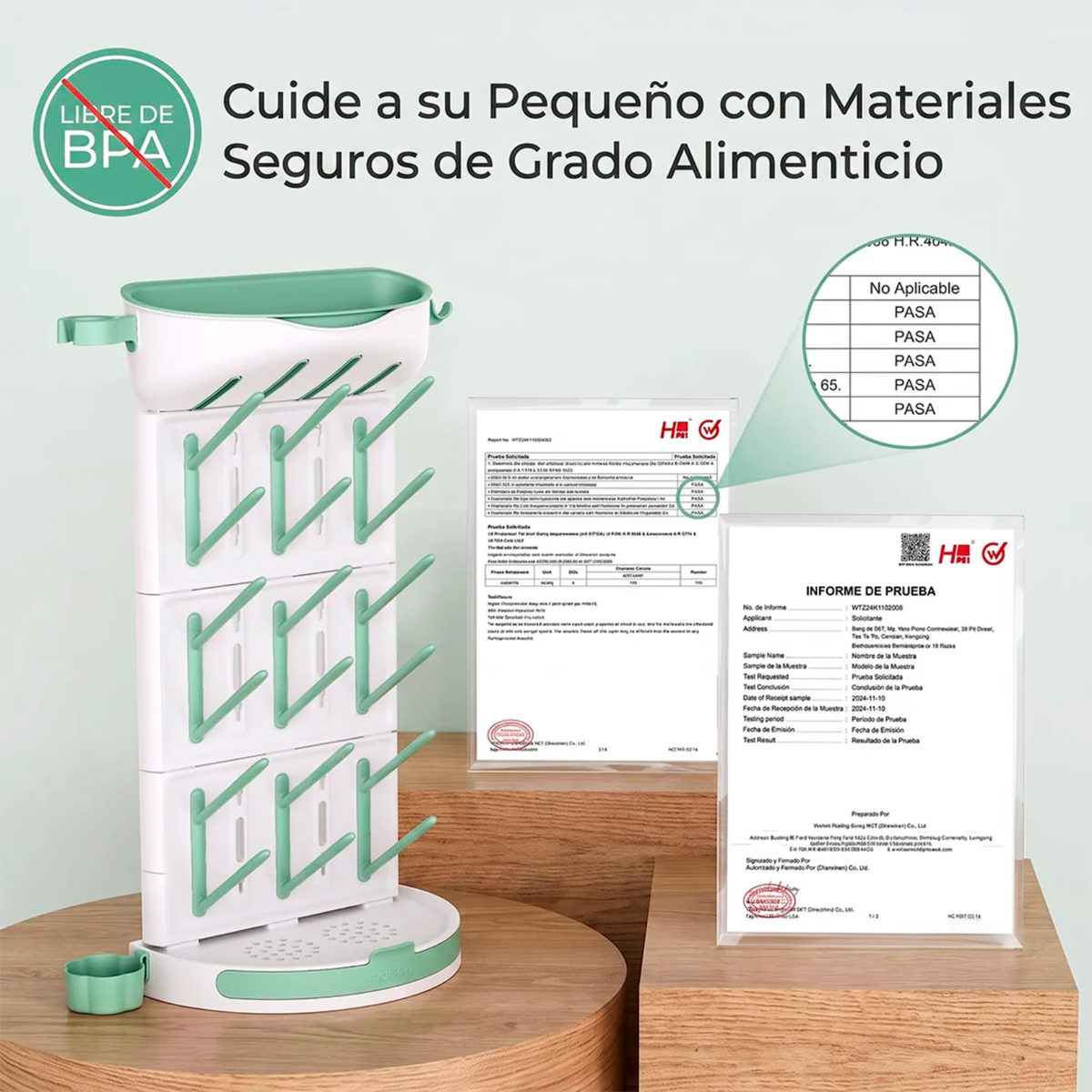 Escurridor de Mamaderas Momcozy — Capacidad para 18 Mamaderas