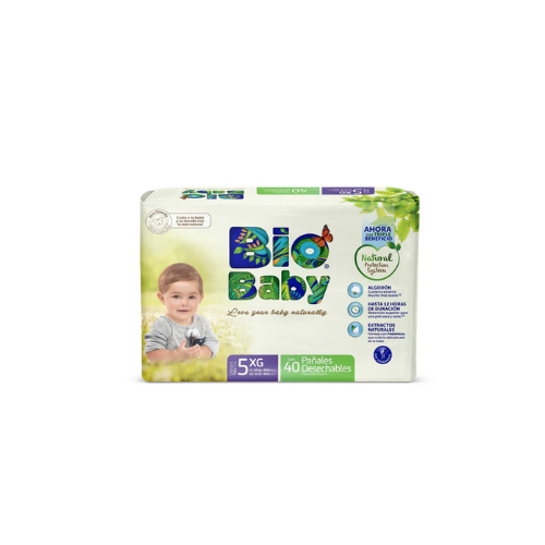 PAÑAL ECOLOGICO 5 TALLA XG x 40 U - BIO BABY