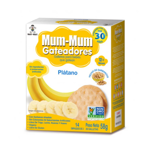 GALLETAS MANZANA PLATANO 58 GR - BABY MUM MUM GATEADORES