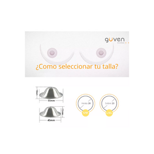 COPAS DE LACTANCIA DE PLATA 999  GUVEN TALLA L/XL