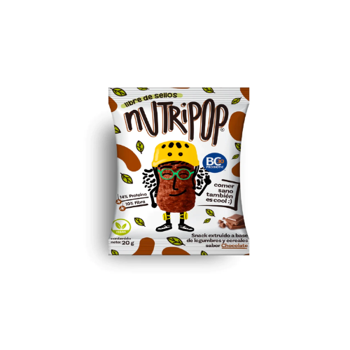 SUFLE DE LEGUMBRES SABOR CACAO 20G - NUTRIPOP