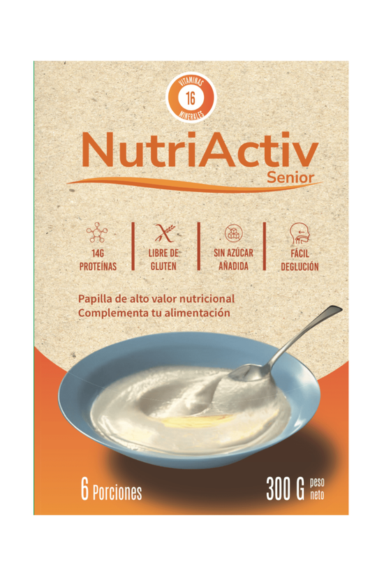 Papilla para Adulto Mayor Nutriactiv Senior 300 g Sabor Plátano