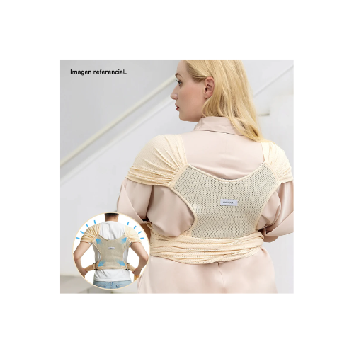 PORTABEBÉ FULAR NEGRO MALLA - MOMCOZY