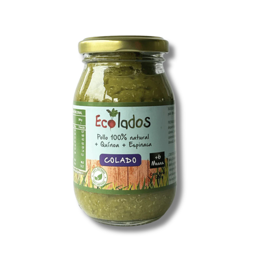 Colado 100% Natural de Pollo, Quínoa y Espinaca Ecolados