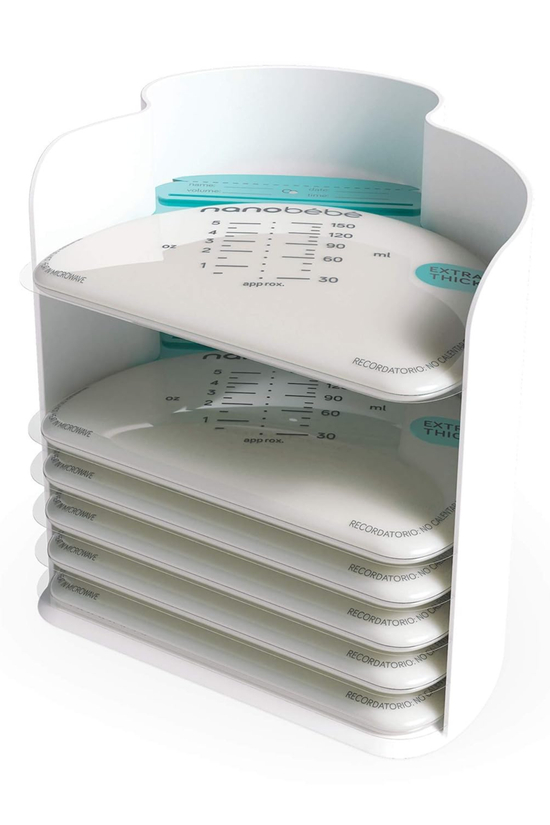 Bolsas de Almacenamiento de Leche Materna Nanobébé con Organizador – 25 Unidades