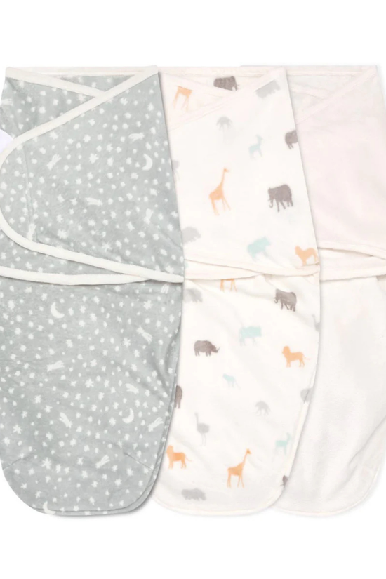 Sacos de Plush 3 Pack para Envolver Bebé Wild Prairie