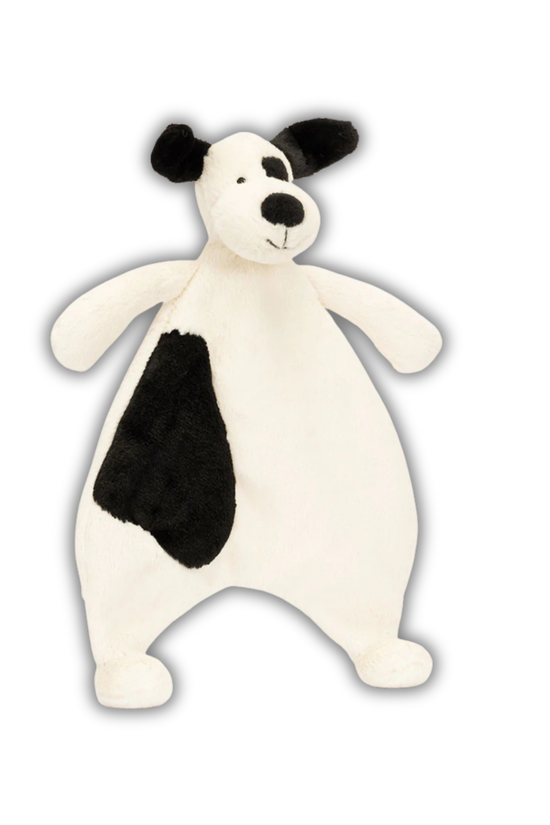 Tuto Jellycat Comfoter Perro blanco y negro