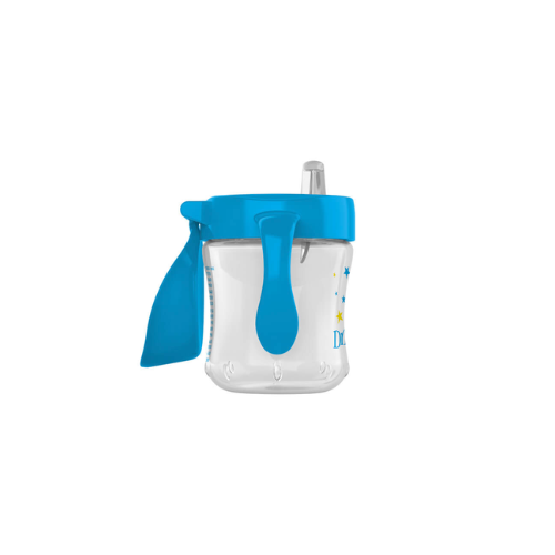 VASO BOQUILLA BLANDA AZUL 180 ML +6M - DR. BROWN'S