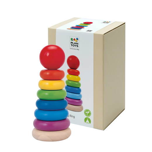 Torre Apilable Anillos Multicolor PlanToys