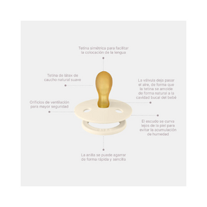 CHUPETE SYMMETRIC X2  IVORY SAGE TALLA 2 - BIBS