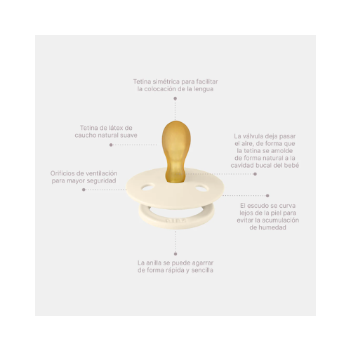 CHUPETE SYMMETRIC X2  IVORY SAGE TALLA 2 - BIBS