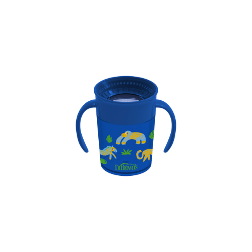 VASO 360° CON ASAS AZUL 200 ML +6M - DR. BROWN'S