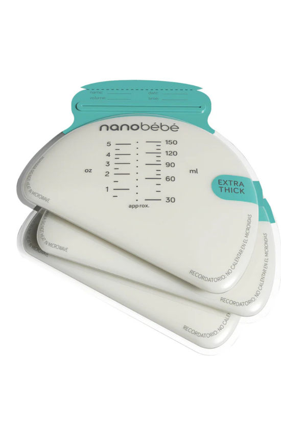 Bolsas para Almacenamiento de Leche Materna Nanobébé 150ml 50 Unidades
