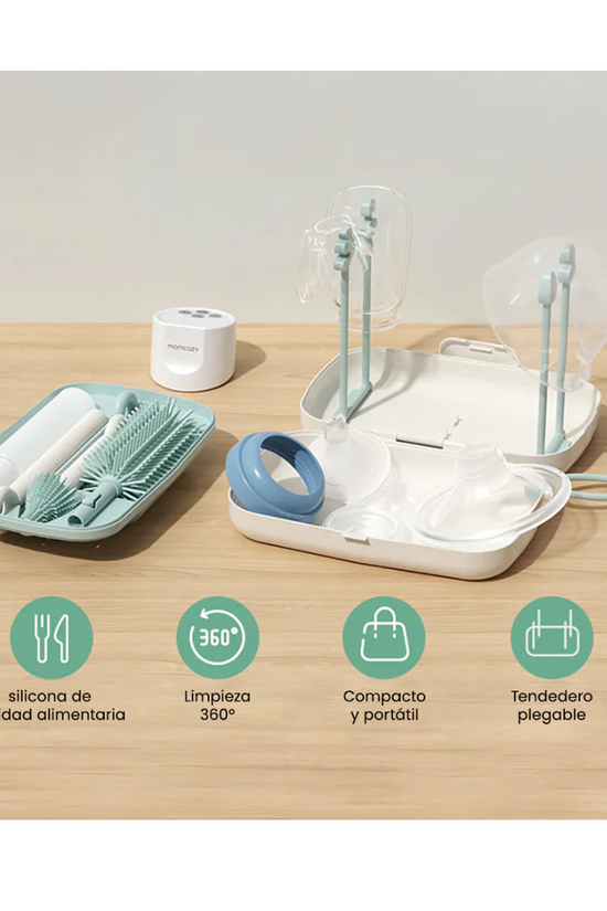 Kit de Cepillos para Biberones Momcozy Push-Press